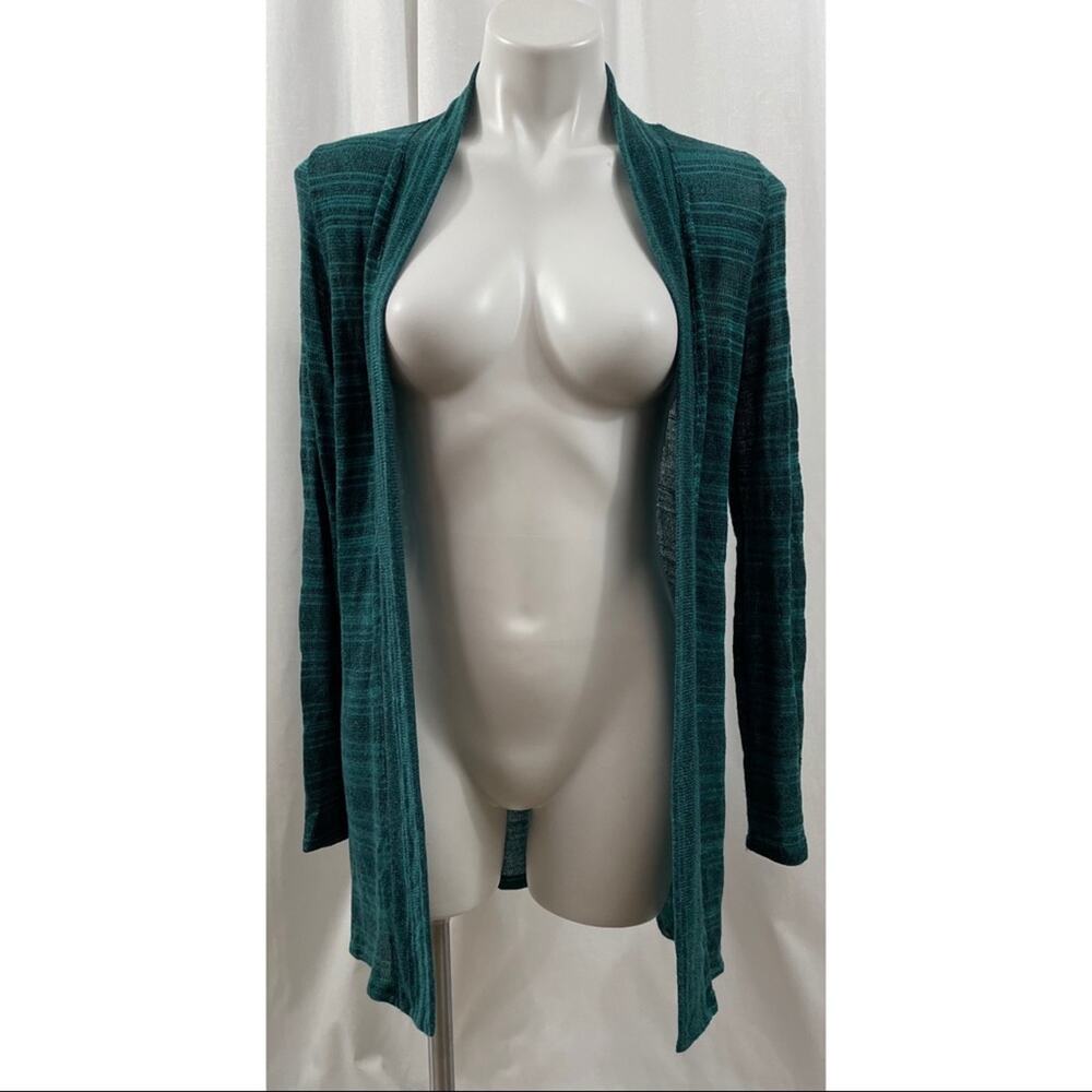 August Mist Cardigan Open Heather Green Light Weight Flowy